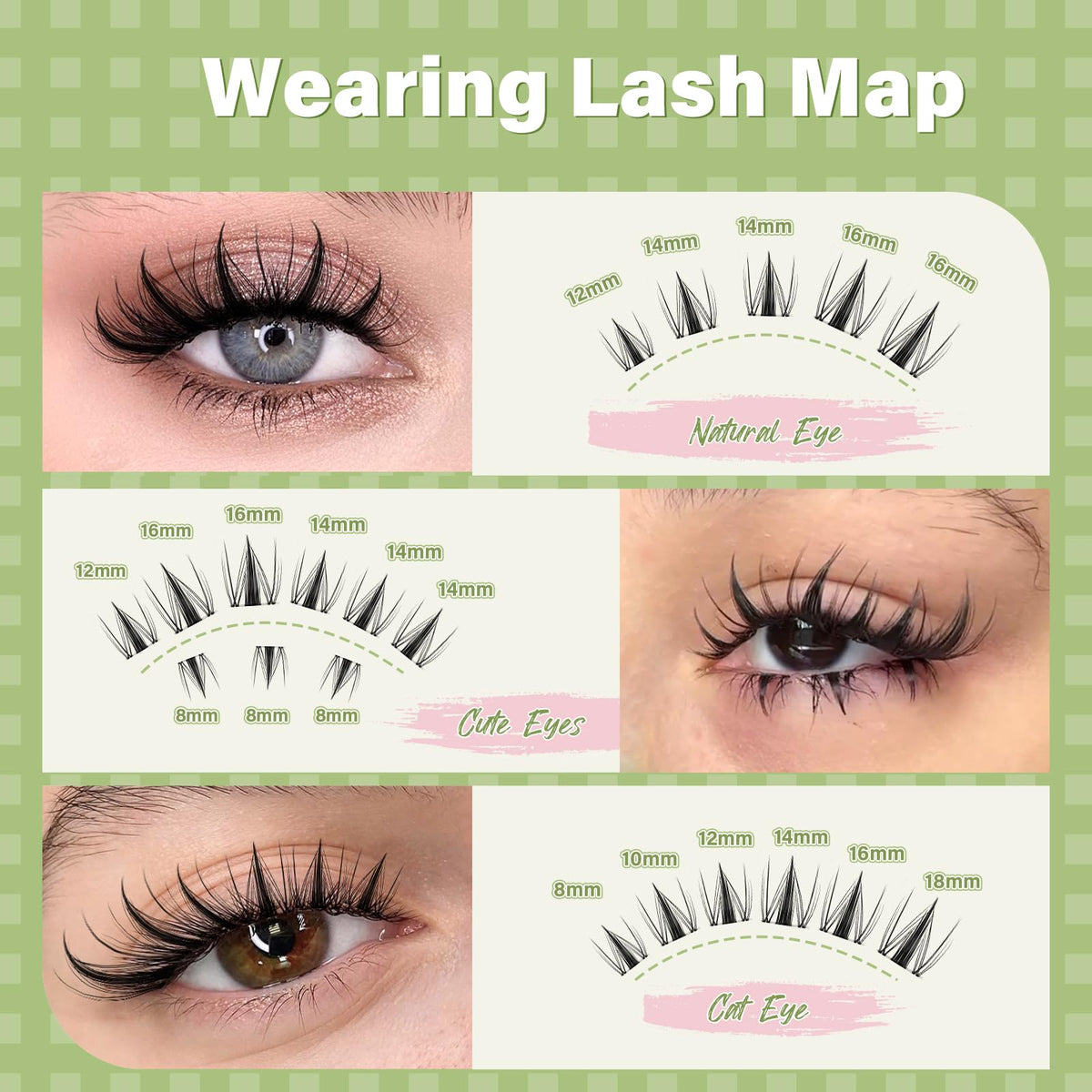 KEYYOU Fairy Lash Clusters Kit packaging details