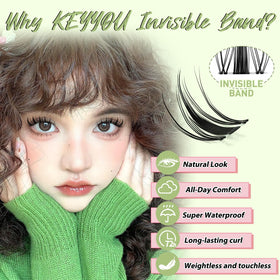 KEYYOU Fairy Lash Clusters Kit with brush and remover oil