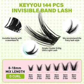 KEYYOU Fairy Wink Lash Clusters close-up of lash clusters