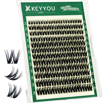 KEYYOU Flora Lash Clusters 132pcs front view