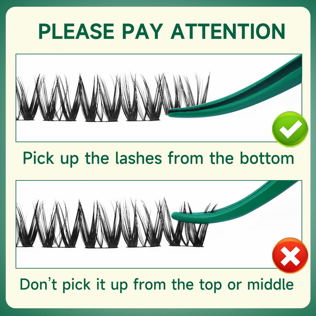 KEYYOU Flora Lash Clusters displayed with beauty tools