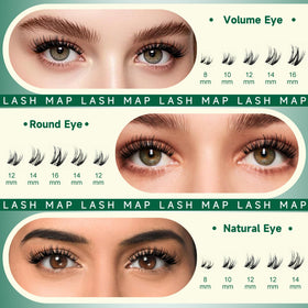 KEYYOU Flora Lash Clusters fluffy wispy effect close-up