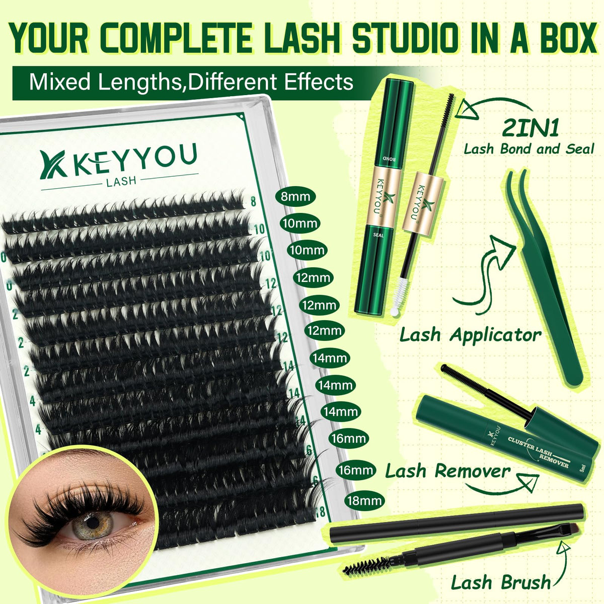 KEYYOU lash applicators for easy lash placement