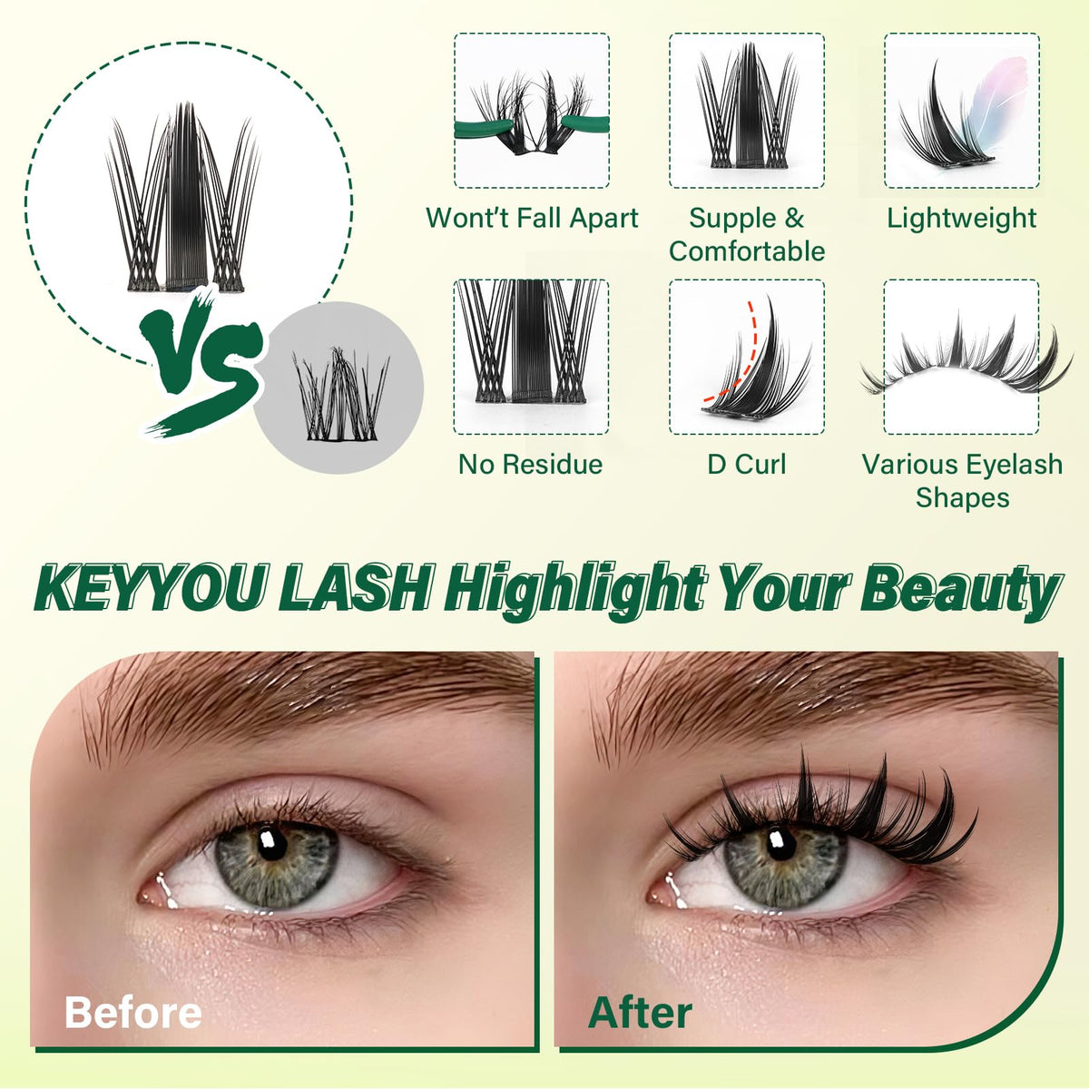 KEYYOU lash bond and seal included in the kit