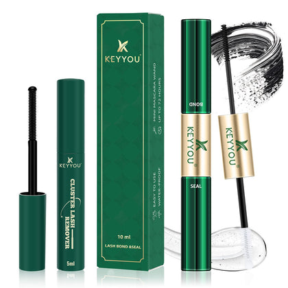 KEYYOU Lash Bond & Seal & Remover Kit front view with lash bond and remover oil