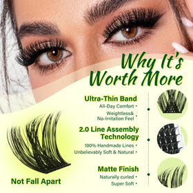 KEYYOU lash brush and applicators included in kit