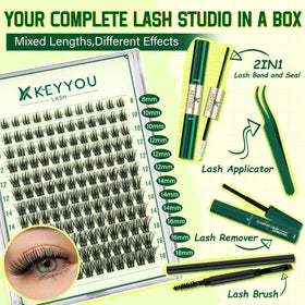 KEYYOU lash brush and remover included in the kit