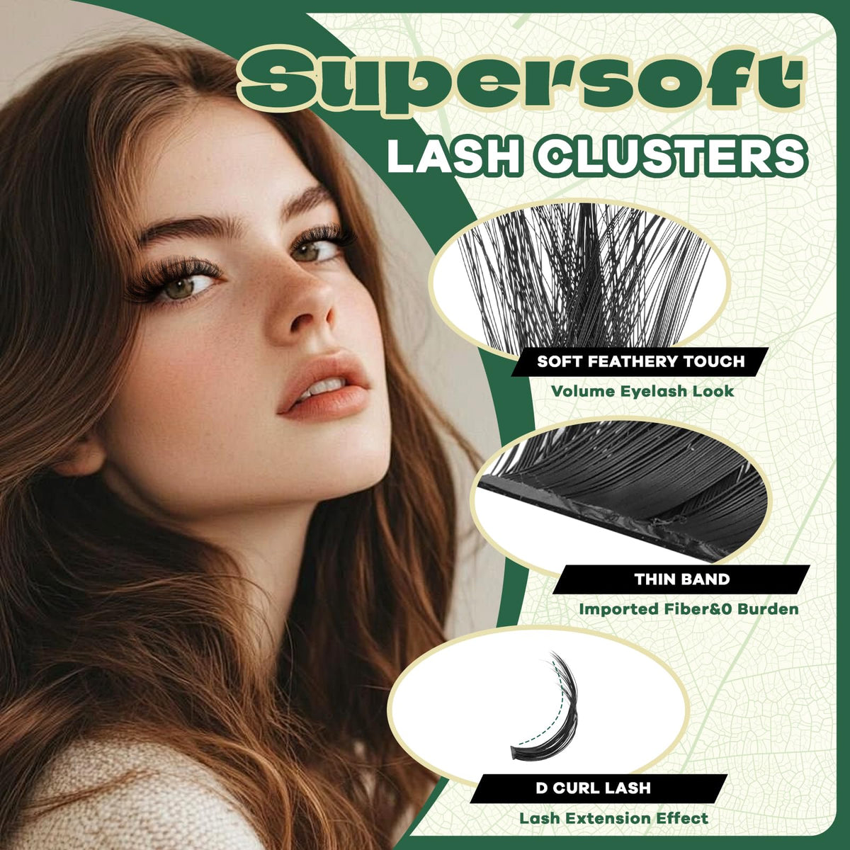 KEYYOU Lash Clusters 0.03mm displayed with various lengths