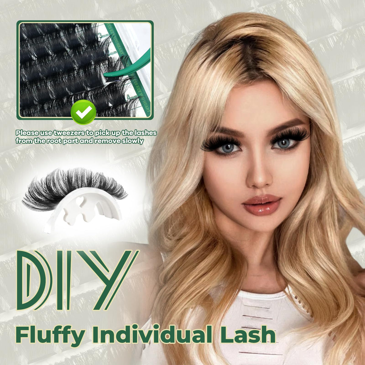 KEYYOU Lash Clusters 0.03mm packaging details