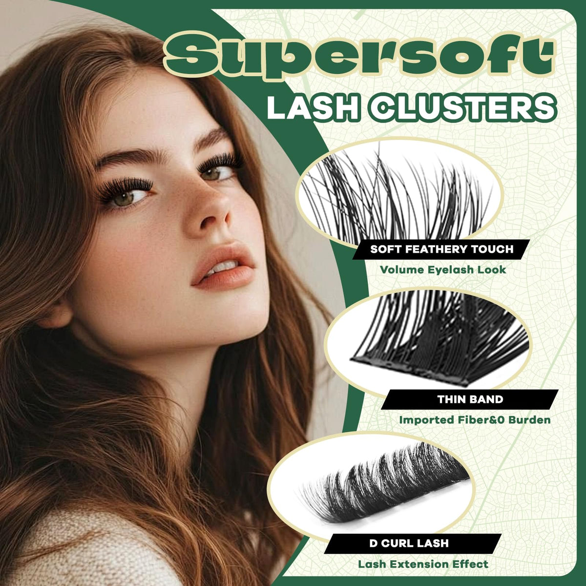 KEYYOU Lash Clusters 100D full evening glam close-up