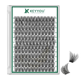 KEYYOU Lash Clusters 144pcs D Curl 16mm front view