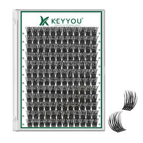 KEYYOU Lash Clusters 144pcs D Curl 18mm front view