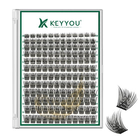 KEYYOU Lash Clusters 144pcs D Curl 8-18MIX front view