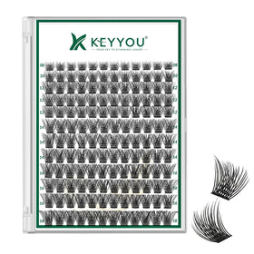 KEYYOU Lash Clusters 144pcs D Curl 8-18MIX front view