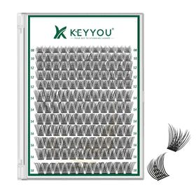 KEYYOU Lash Clusters 144pcs D Curl 8-18MIX front view