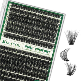 KEYYOU Lash Clusters 80D and 100D front view in packaging