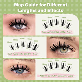 KEYYOU lash clusters applied on model