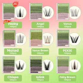 KEYYOU lash clusters in various styles and lengths