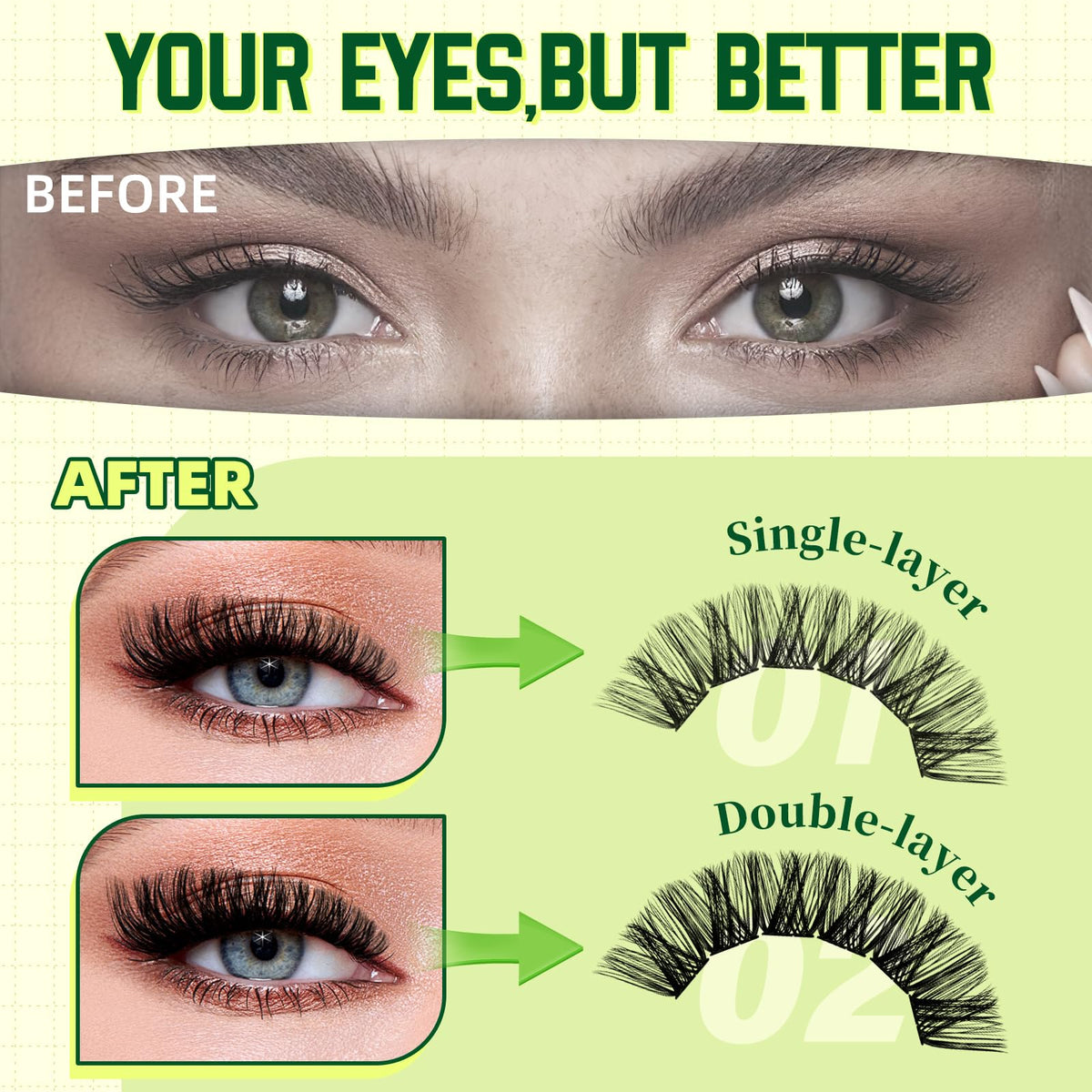 KEYYOU Lash Clusters Kit components including bond and seal