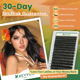 KEYYOU lash clusters kit contents including bond and seal