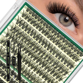 KEYYOU Lash Clusters Kit front view with 280pcs soft lashes