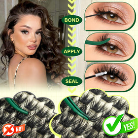 KEYYOU Lash Clusters Kit in use on a model's lashes