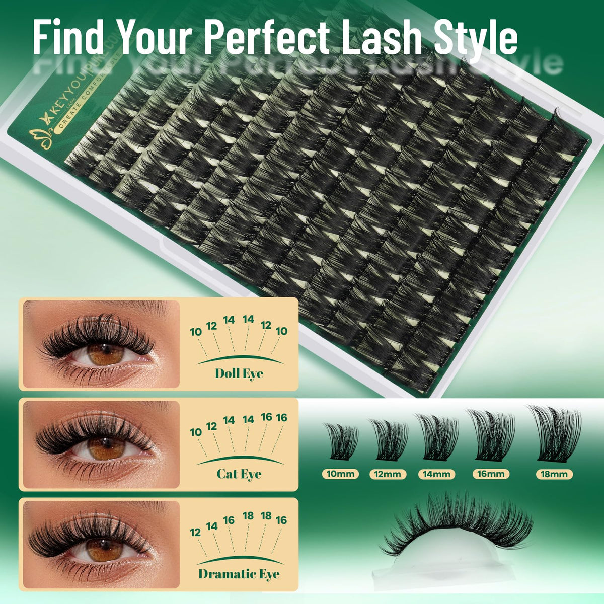KEYYOU lash clusters kit packaging