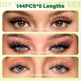 KEYYOU Lash Clusters Kit packaging front view