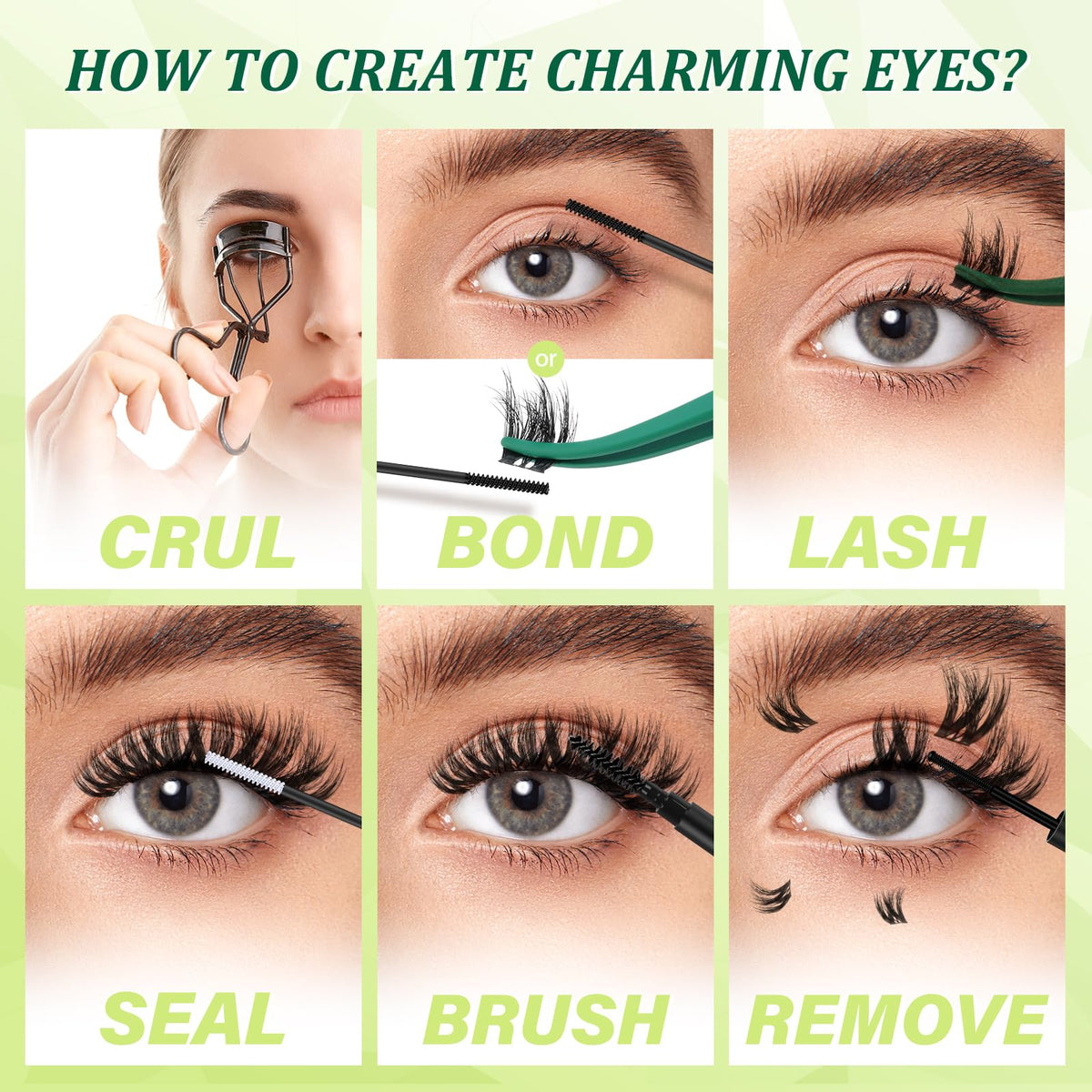 KEYYOU lash clusters with gentle remover oil