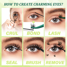 KEYYOU lash clusters with gentle remover oil