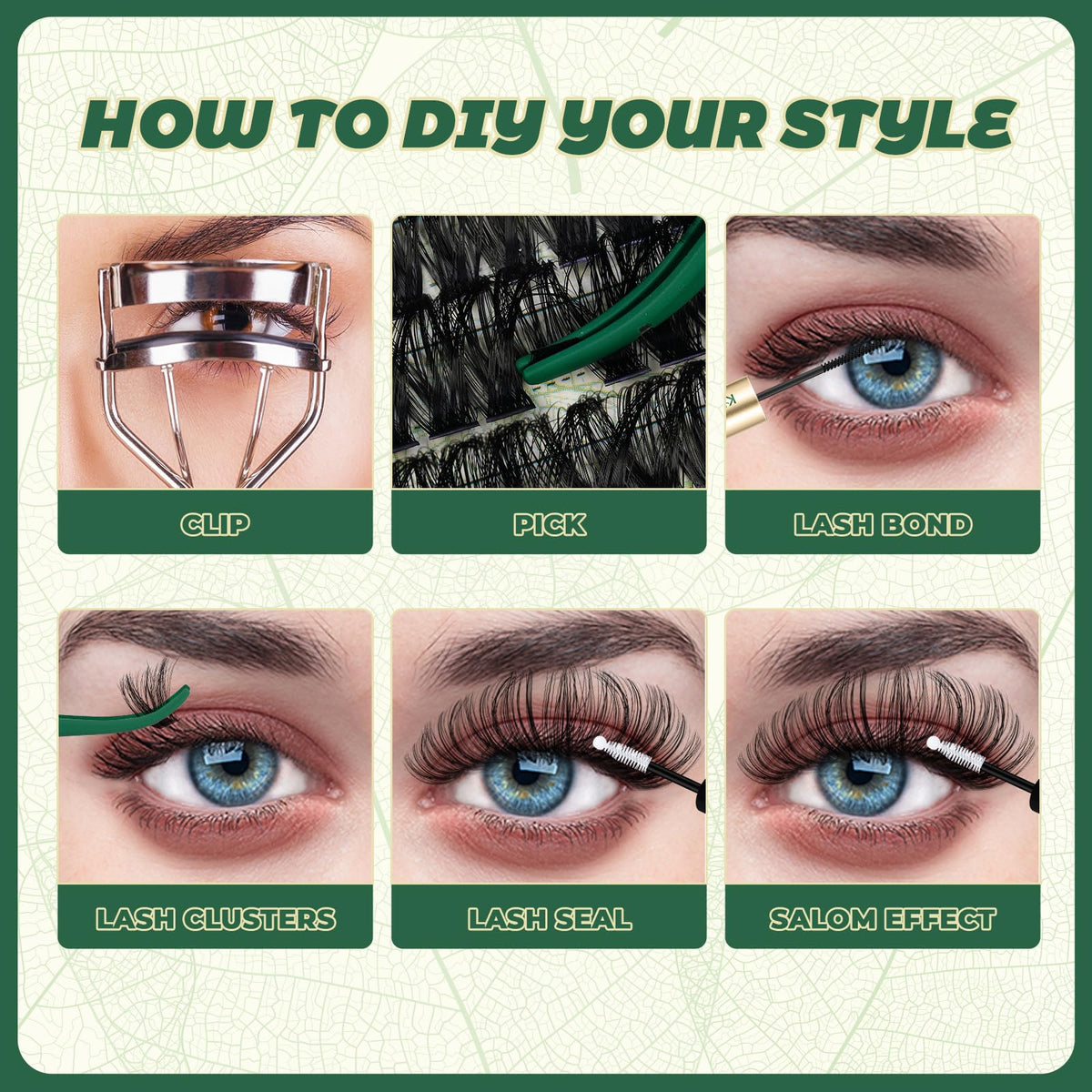 KEYYOU Lash Clusters with smokey eye makeup look
