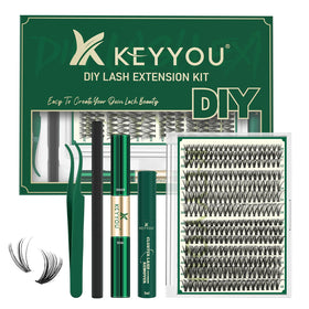 KEYYOU Lash Extension Kit C Curl 300 pcs with BOND and SEAL