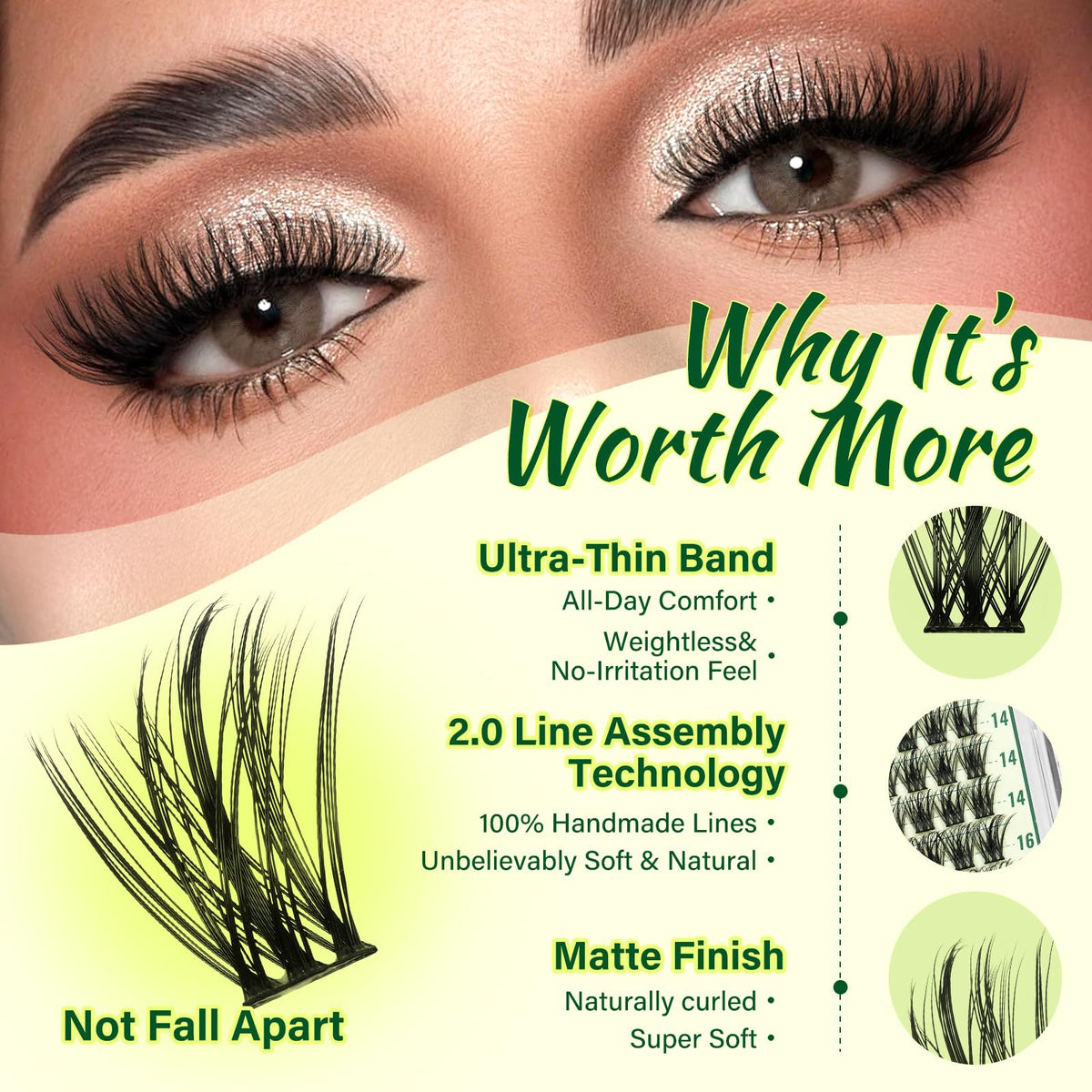 KEYYOU lash glue and seal with applicators
