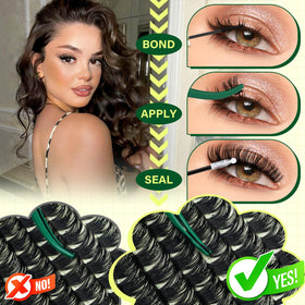 KEYYOU lashes applied for a dramatic look