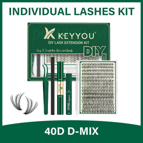 KEYYOU lashes styled for a glamorous look