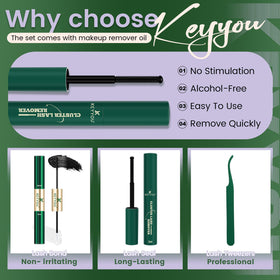 KEYYOU Manga Lash Clusters Kit 200D lash length comparison
