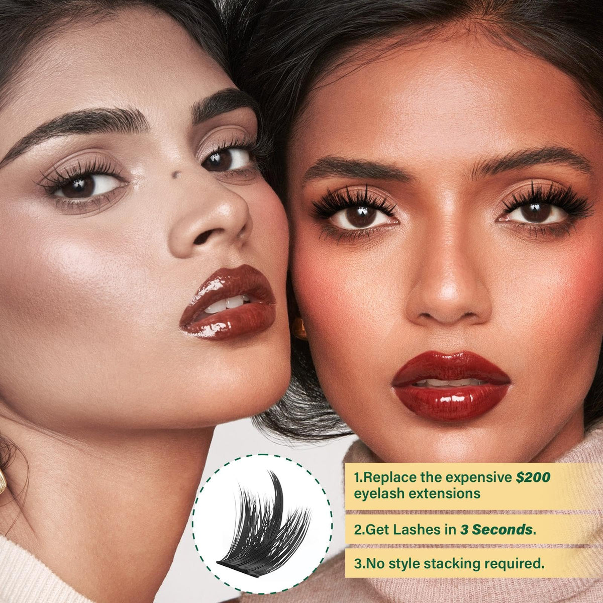 KEYYOU Manga Lash Clusters Kit 200D lash styles
