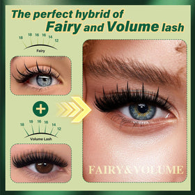 KEYYOU Manga Lash Clusters Kit 200D lashes close-up