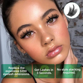 KEYYOU Manga Lash Clusters Kit 200D on model