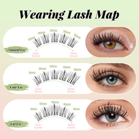 KEYYOU Naiad Lash Clusters close-up of clear band