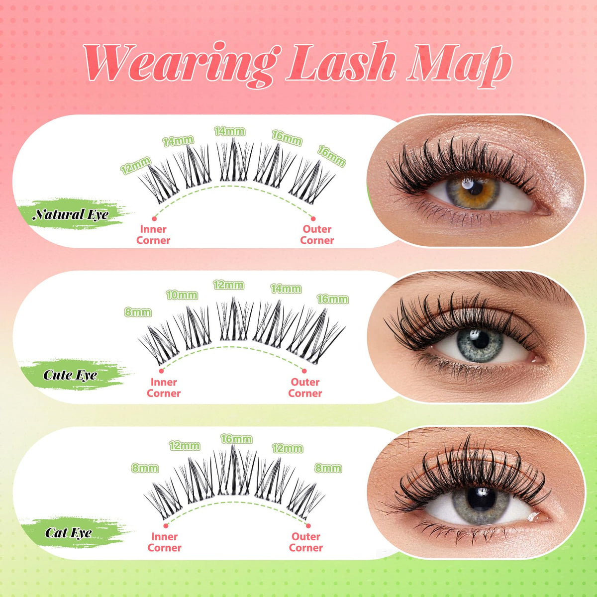 KEYYOU Naiad Lash Clusters Kit side view