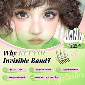 KEYYOU Natural Lash Clusters Kit side view showing packaging
