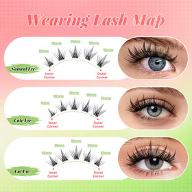 KEYYOU Sicily Lash Clusters Kit application brush included