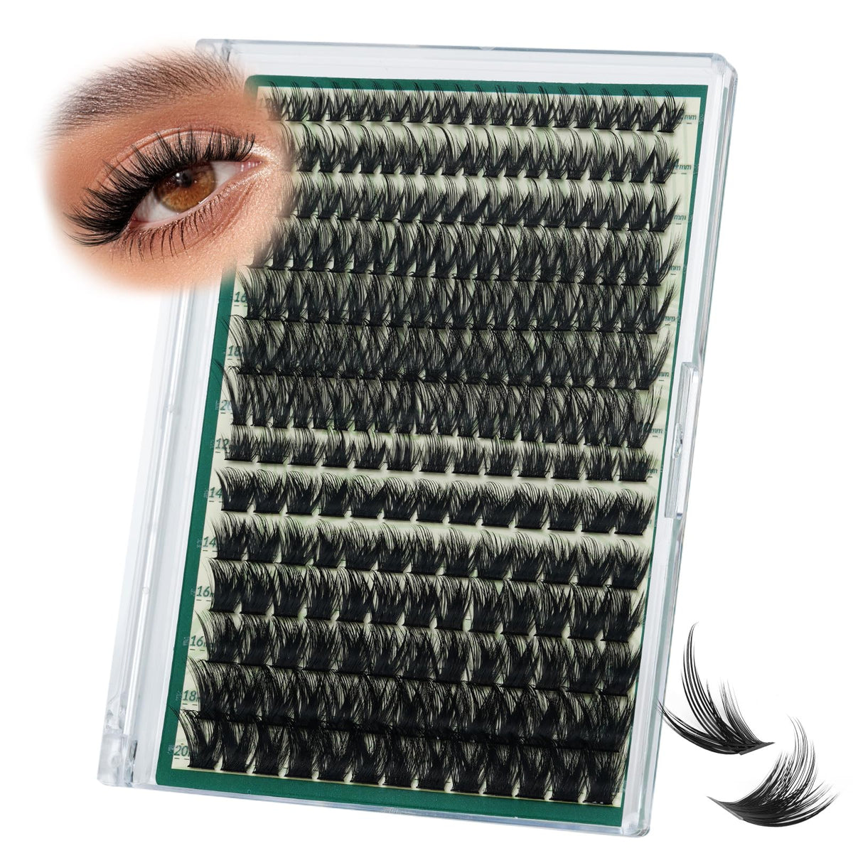 KEYYOU Spiky Manga Lash Clusters front view packaging
