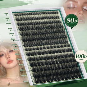 KEYYOU Spiky Manga Lash Clusters with detailed view of spikes