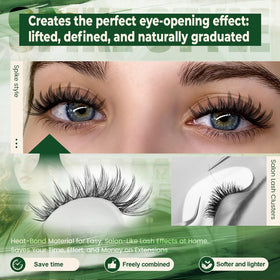 KEYYOU Spiky Manga Lash Clusters with lash adhesive