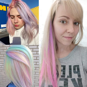 KGBFASS 20-inch hairpieces displayed in a vibrant array