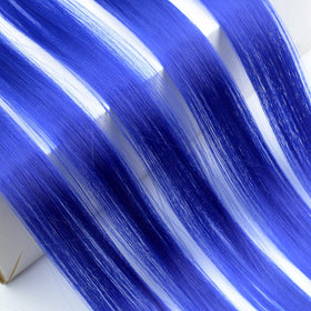 KGBFASS blue hair extensions in packaging