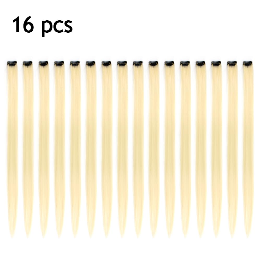 KGBFASS Clip-in Hair Extensions 22 Inch Color 613 in vibrant light