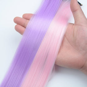 KGBFASS clip in hair extensions styled in a casual updo